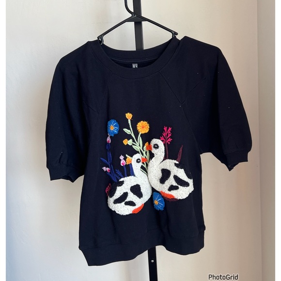 Anthropologie Tufted Duck Sweatshirt XS New Tags - Picture 2 of 3